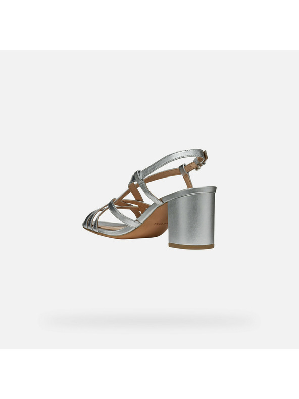 Geox Strieborné dámske sandále Geox Virnilisa 65 S