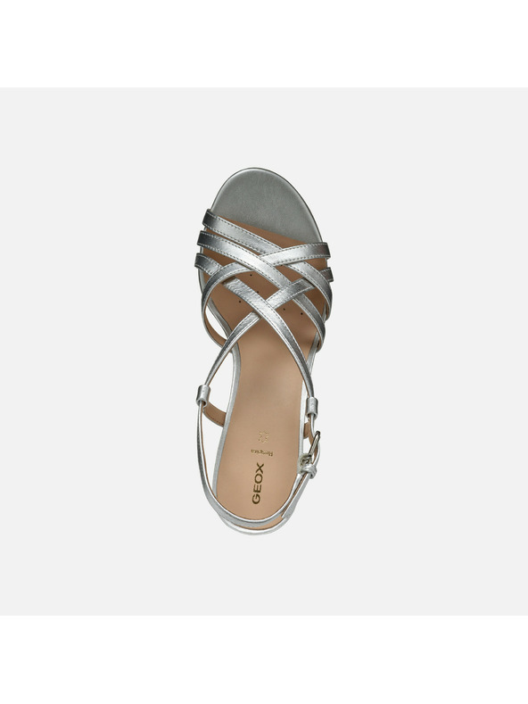 Geox Strieborné dámske sandále Geox Virnilisa 65 S