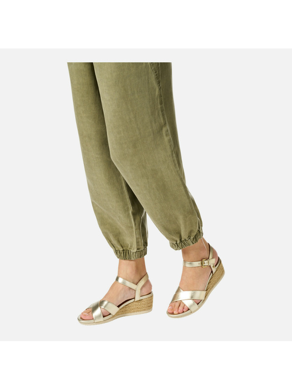 Geox Zlaté dámske sandále Geox Ischia Corda