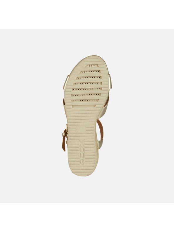 Geox Zlaté dámske sandále Geox Ischia Corda