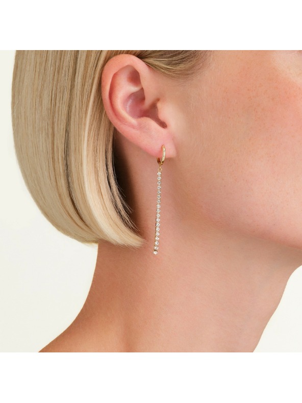 Rosefield Pozlátené dámske náušnice Rosefield JETCG-J916