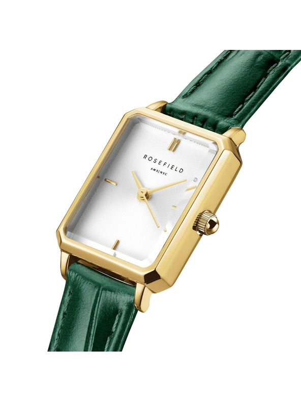Rosefield Dámske hodinky Rosefield Octagon XS Emerald Leather OWGLG-O86