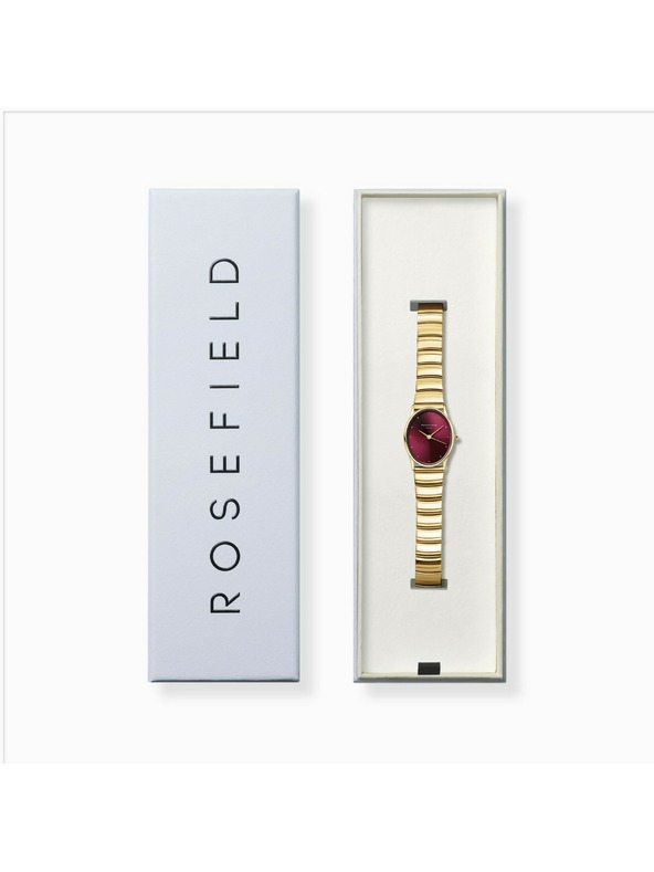 Rosefield Dámske hodinky Rosefield Oval Burgundy OVGSG-OV15