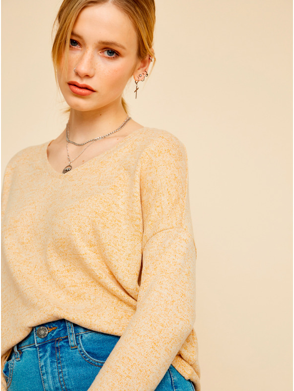 ZOOT.lab Svetlohnedý dámsky sveter ZOOT.lab Adelaide