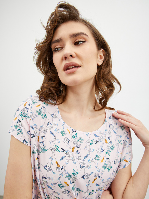 ZOOT.lab Svetloružová kvetinová blúzka ZOOT.lab Berenika