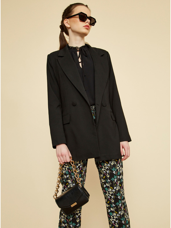 ZOOT.lab Čierne dámske kvetinové nohavice ZOOT.lab Rosalyn