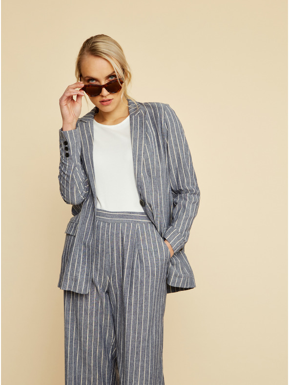 ZOOT.lab ZOOT.lab Ursala sivo-modrá dámska pruhovaná bunda