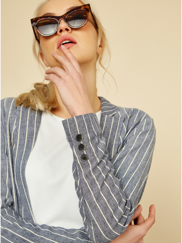 ZOOT.lab ZOOT.lab Ursala sivo-modrá dámska pruhovaná bunda