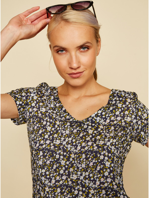 ZOOT.lab Čierna kvetinová blúzka ZOOT.lab Goldy