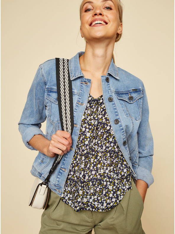 ZOOT.lab Čierna kvetinová blúzka ZOOT.lab Goldy