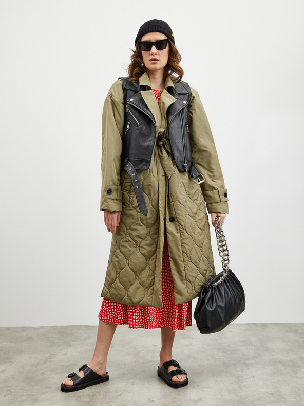 ZOOT.lab Béžovo-červené dámske vzorované tričko ZOOT.lab Normandie