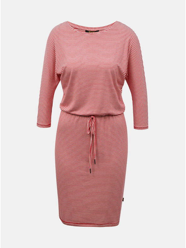 ZOOT.lab Bielo-červené dámske pruhované šaty so zaväzovaním ZOOT.lab Demi