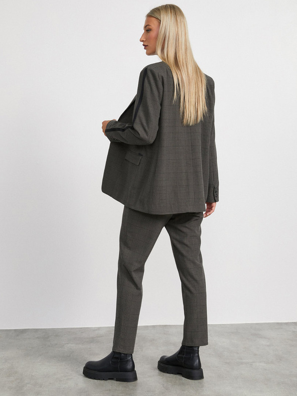 ZOOT.lab Tmavosivá dámska károvaná bunda METROOPOLIS by ZOOT.lab Blanche