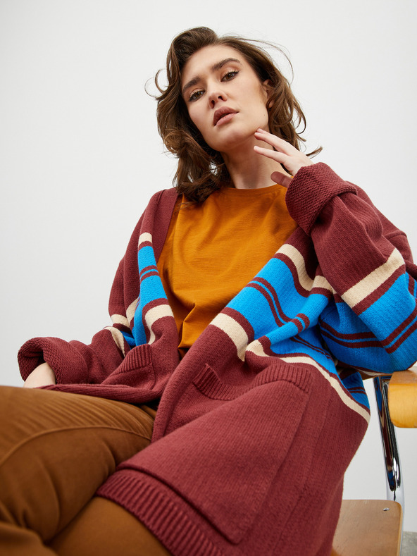 ZOOT.lab Hnedé dámske nohavice slim fit strihu ZOOT.lab Anna 2