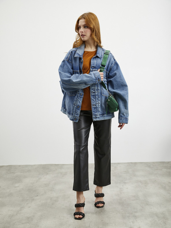 ZOOT.lab Hnedé dámske základné tričko s dlhým rukávom ZOOT.lab Evana