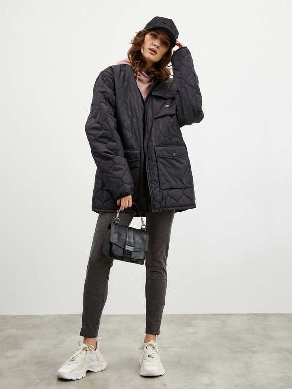 ZOOT.lab ZOOT.lab Calista tmavosivé dámske opálené legíny slim fit strihu na zips