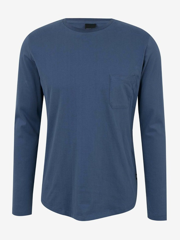 ZOOT.lab Modré pánske tričko s dlhým rukávom ZOOT.lab