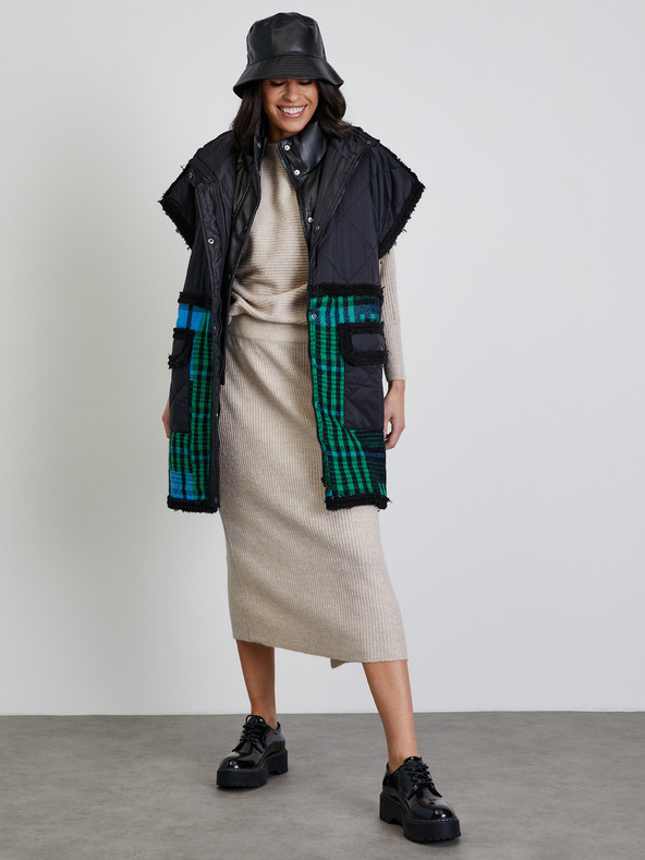 ZOOT.lab Béžová pletená midi sukňa bez rukávov ZOOT.lab