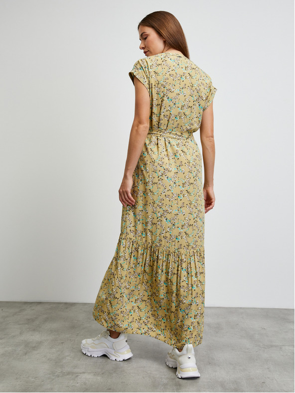 ZOOT.lab Žlté košeľové šaty s kvetmi od ZOOT.lab Lake