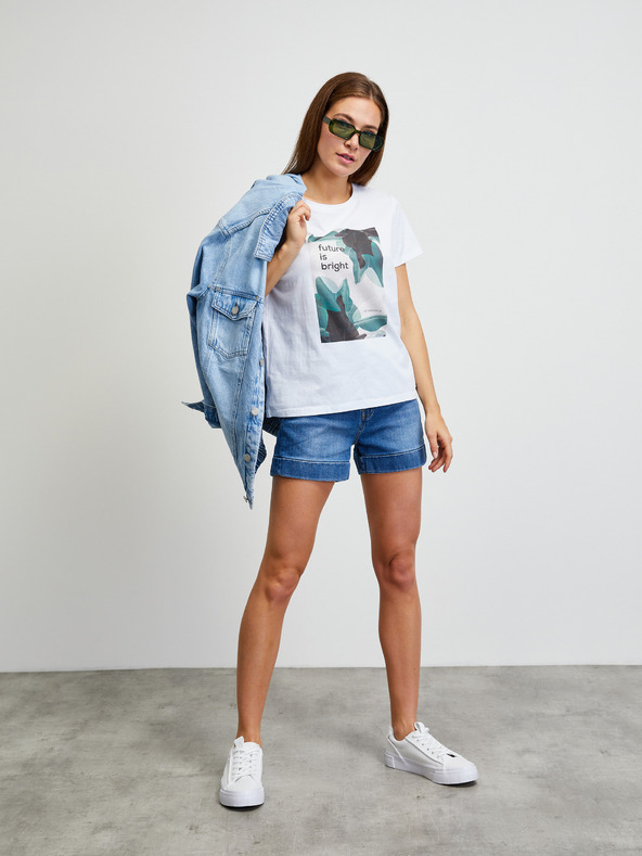 ZOOT.lab Biele tričko s krátkym rukávom METROOPOLIS by ZOOT.lab Tyra