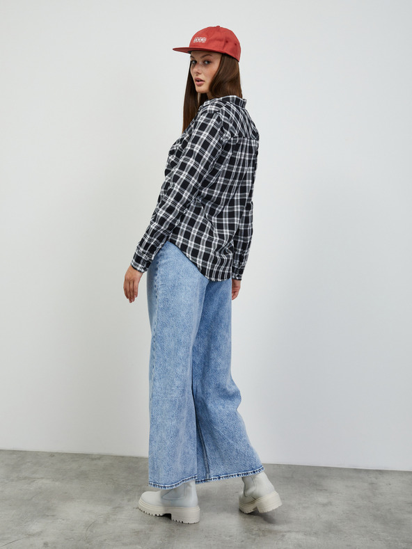 ZOOT.lab Bielo-čierna dámska kockovaná košeľa ZOOT.lab Doris