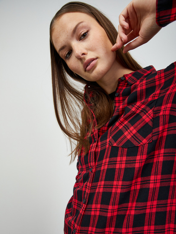 ZOOT.lab Červená dámska kockovaná košeľa ZOOT.lab Doris