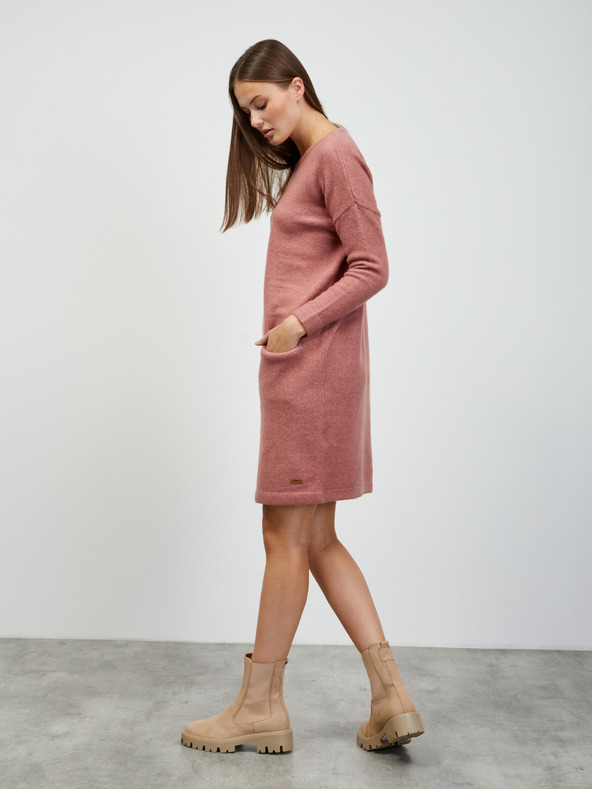 ZOOT.lab Staroružové svetrové šaty so zmesou vlny ZOOT.lab Dania