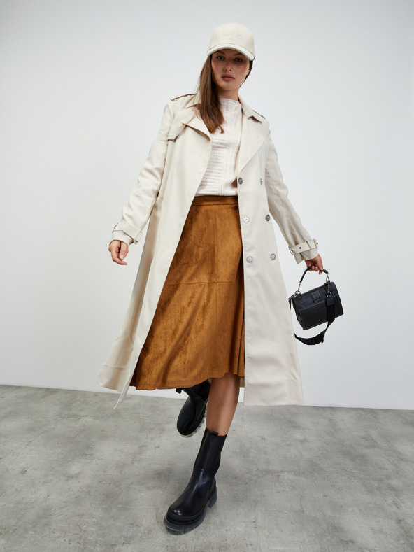 ZOOT.lab Béžový dámsky rebrovaný sveter ZOOT.lab Natacha