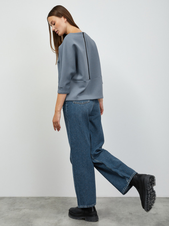 ZOOT.lab Modrá dámska mikina so zipsom na chrbte ZOOT.lab Salwa