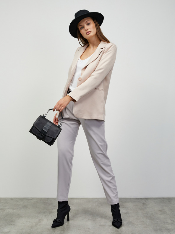 ZOOT.lab Svetlošedé dámske nohavice s opaskom ZOOT.lab Matylda