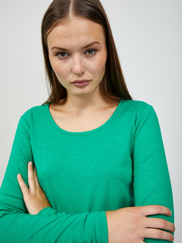 ZOOT.lab Zelené dámske základné tričko s dlhým rukávom ZOOT.lab Molly