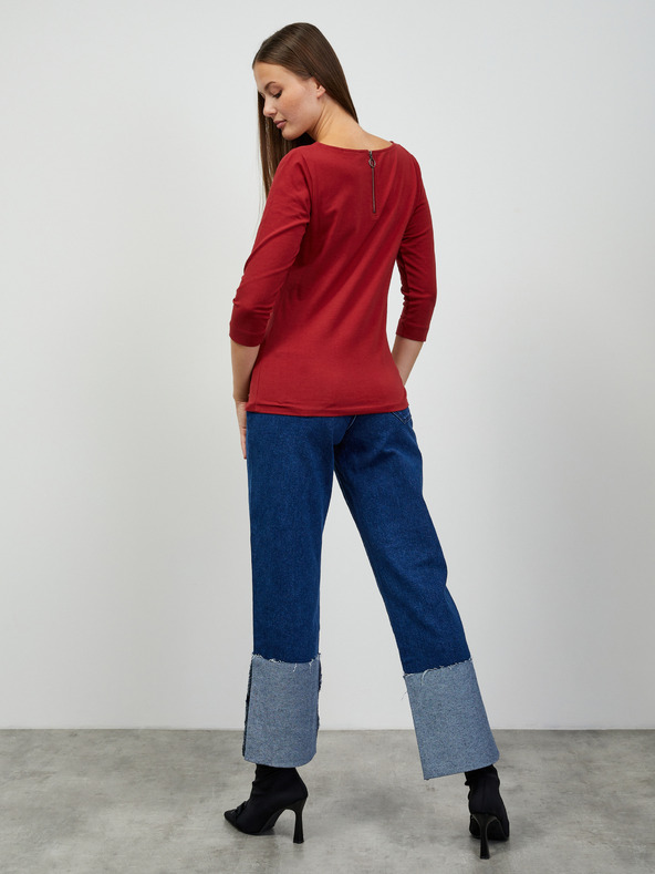ZOOT.lab Červené dámske základné tričko ZOOT.lab Zion