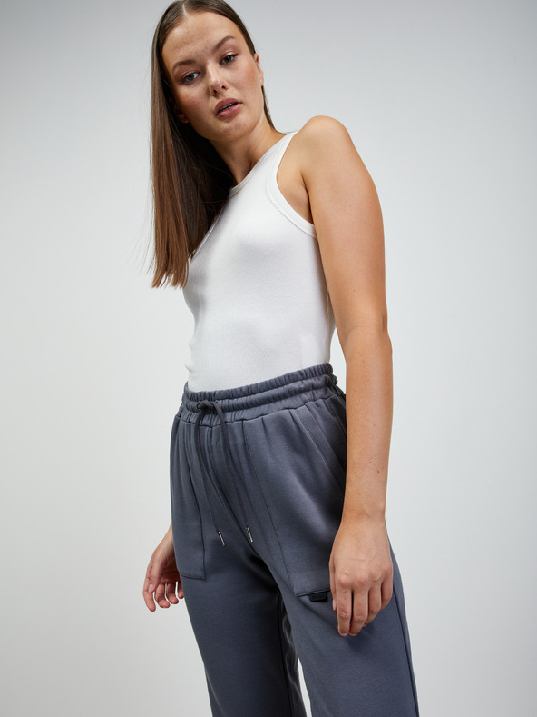 ZOOT.lab Tmavošedé dámske základné tepláky ZOOT.lab Novalee