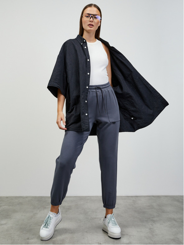 ZOOT.lab Tmavošedé dámske základné tepláky ZOOT.lab Novalee