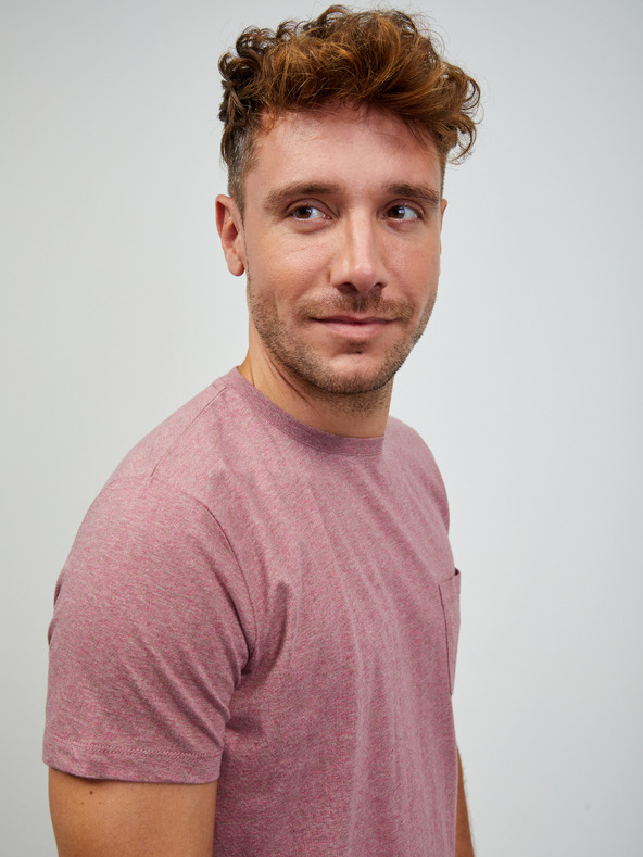 ZOOT.lab Staroružová pánska žíhaná základná košeľa ZOOT.lab Rex