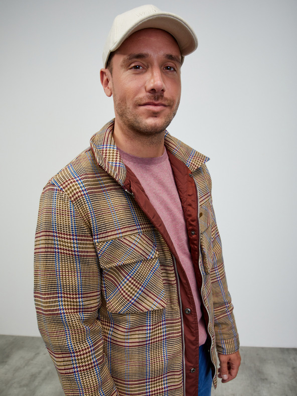 ZOOT.lab Staroružová pánska žíhaná základná košeľa ZOOT.lab Rex