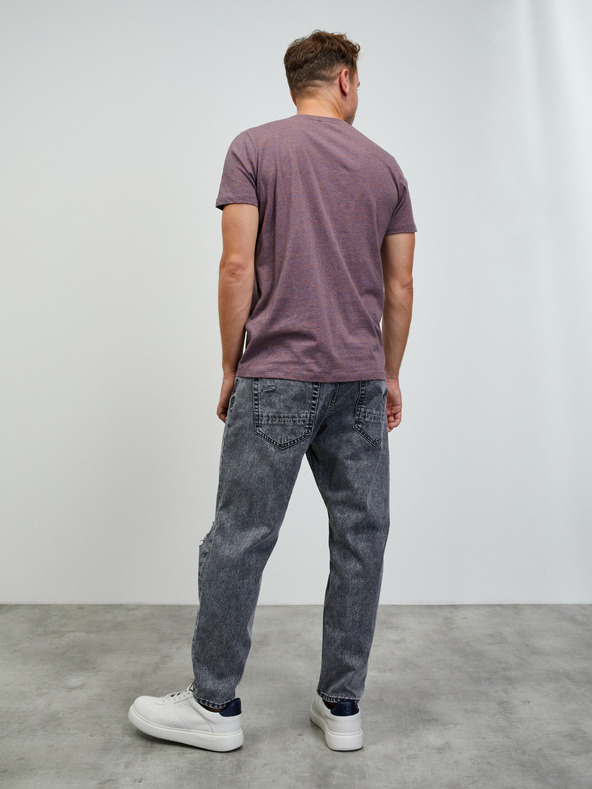 ZOOT.lab Fialová pánska pruhovaná základná košeľa ZOOT.lab Rex