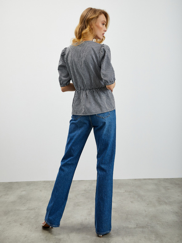 ZOOT.lab Čierna dámska pruhovaná blúzka ZOOT.lab Oline