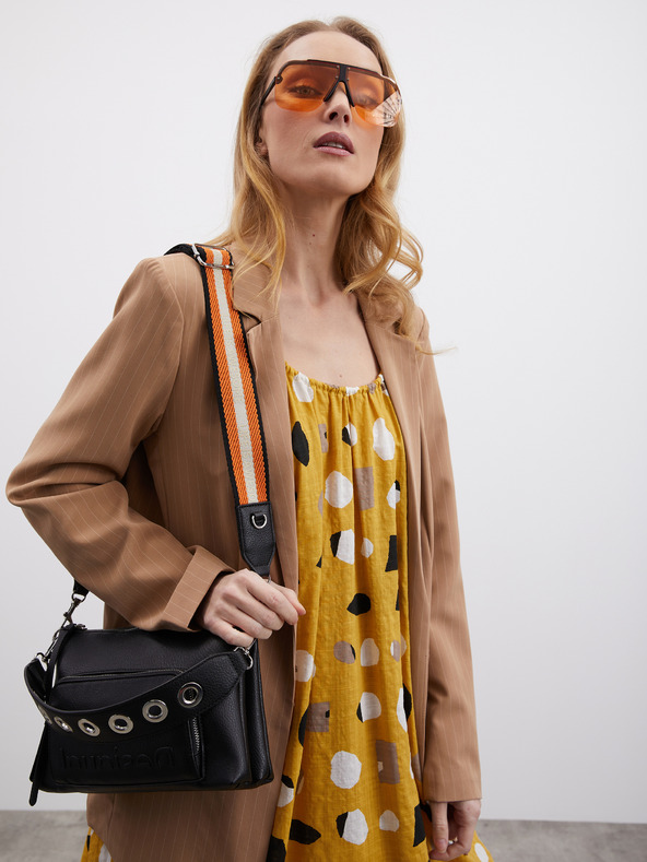 ZOOT.lab Horčicové dámske vzorované maxi šaty s volánom ZOOT.lab Grete