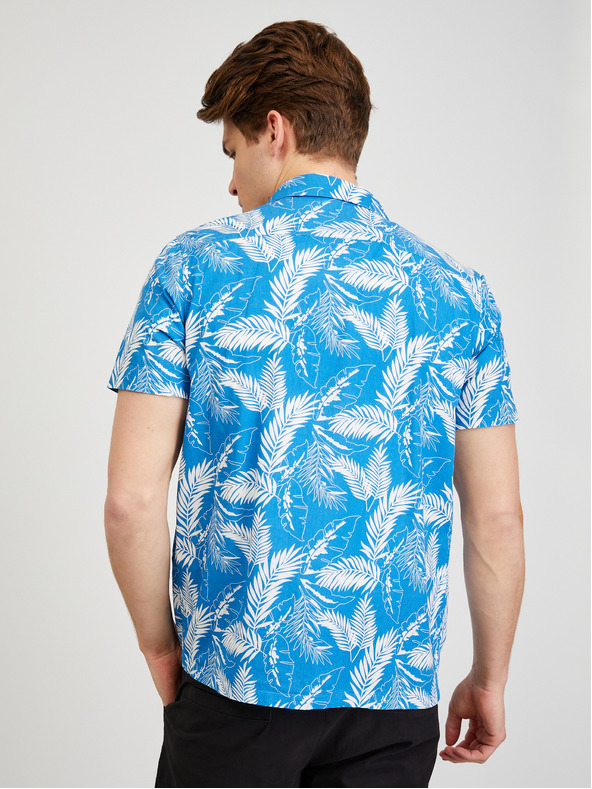 ZOOT.lab Modrá pánska vzorovaná košeľa s krátkym rukávom ZOOT.lab Darrel