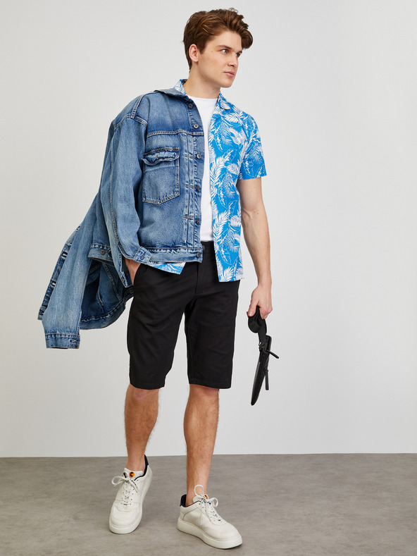 ZOOT.lab Modrá pánska vzorovaná košeľa s krátkym rukávom ZOOT.lab Darrel