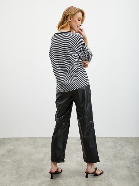 ZOOT.lab Čierne dámske pruhované tričko ZOOT.lab Dolly