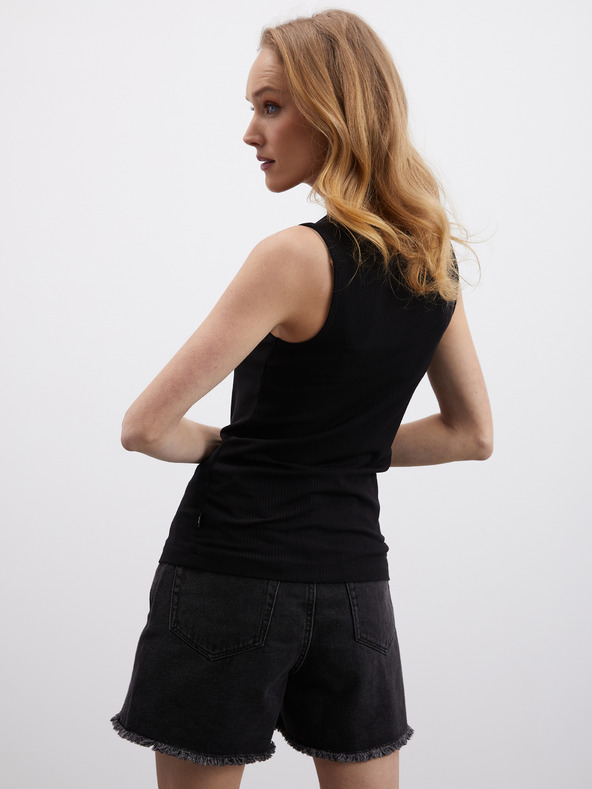 ZOOT.lab Čierne dámske rebrované tielko ZOOT.lab Reza