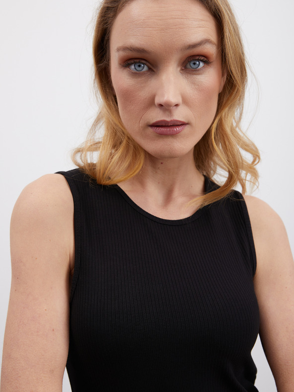 ZOOT.lab Čierne dámske rebrované tielko ZOOT.lab Reza