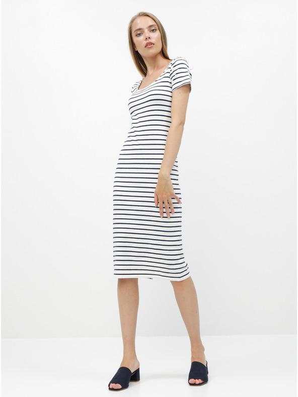 ZOOT.lab Modro-biele pruhované základné šaty ZOOT.lab Junne