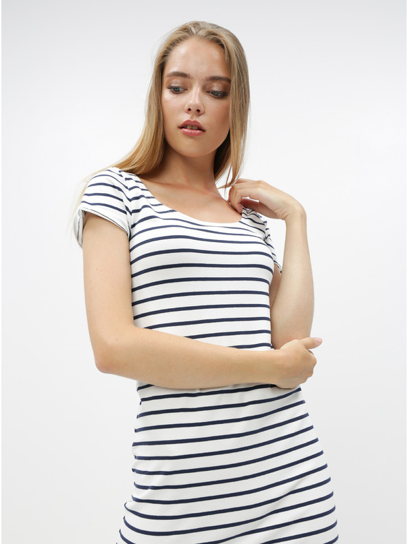 ZOOT.lab Modro-biele pruhované základné šaty ZOOT.lab Junne