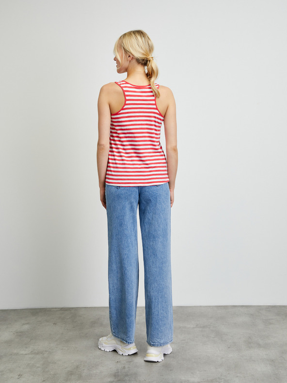 ZOOT.lab Bielo-červené dámske pruhované tielko ZOOT.lab Josefina