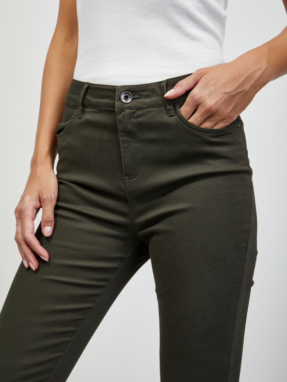 ZOOT.lab Khaki dámske slim fit nohavice ZOOT.lab Anna