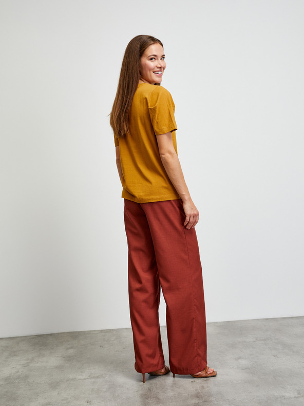 ZOOT.lab Horčicové základné tričko s krátkym rukávom METROOPOLIS by ZOOT.lab Leora