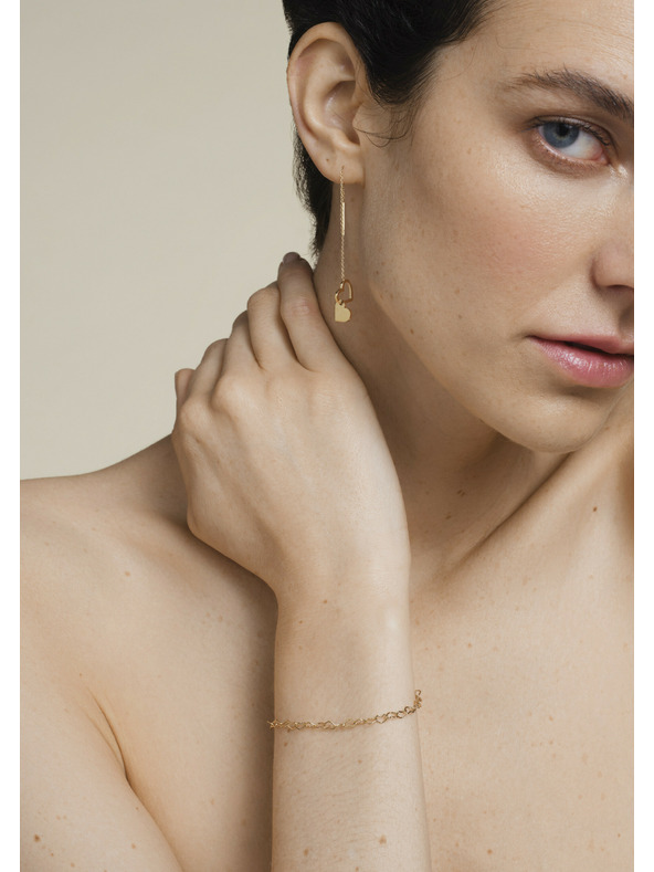 Rosefield Rosefield náramok v zlatej farbe Heart Chain JBHCG-J682